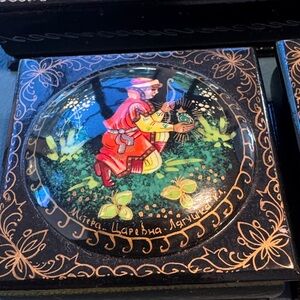 Handcrafted Russian Lacquer Boxes Set